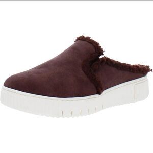 NIB Soul Naturalizer Mules Sz 5.5 Wide Truly Cozy Wine Faux Fur